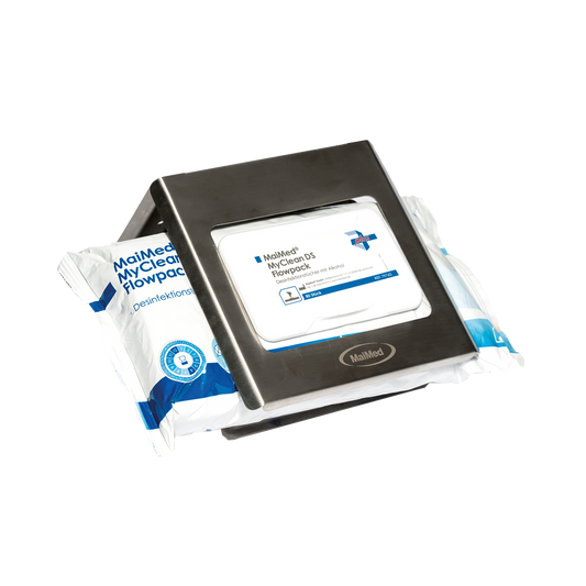 MaiMed flowpack-teline ruostumattomasta teräksestä seinäkiinnitykseen | Pakkaus (1 kpl)