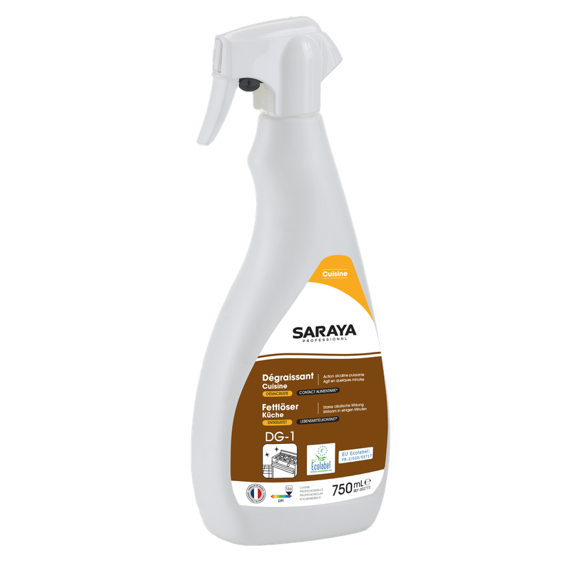 Saraya keittiön puhdistusaine / rasvanpoistoaine Ecolabel | Suihkepullo (750 ml)