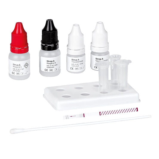 Selkeimmät strep -a -kasettitesti - 10 testiliuska | Pack (10 testiä)