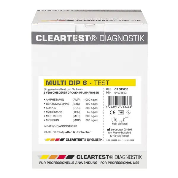 CLEARTEST Multi Dip 10 -testipakkaus