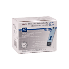 Testiliuskat Beurer GL 40 mg/dl, 50 kpl