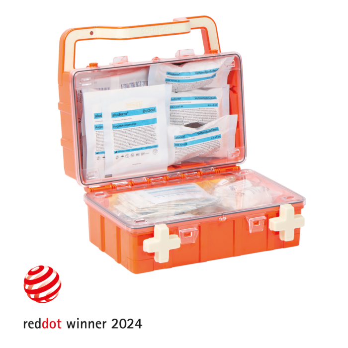 Erste-Hilfe-Koffer orange DYNAMIC-GLOW S Norm DIN 13157