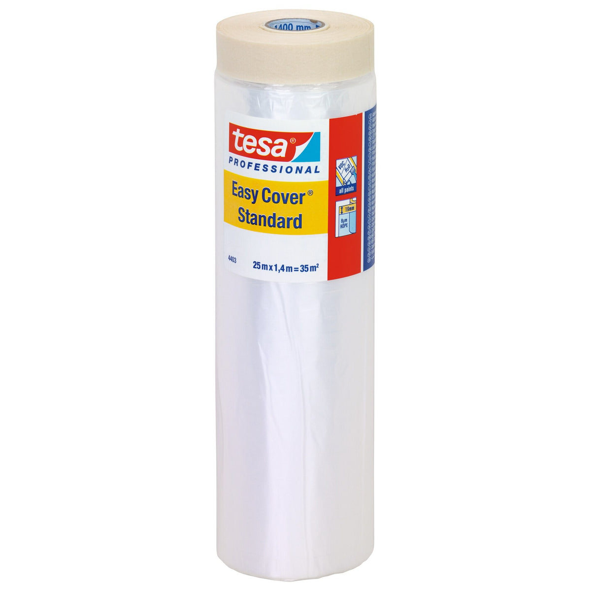 tesa Professional 4403 Easy Cover Standard -kalvo, chamois, 25 m x 1,4 m