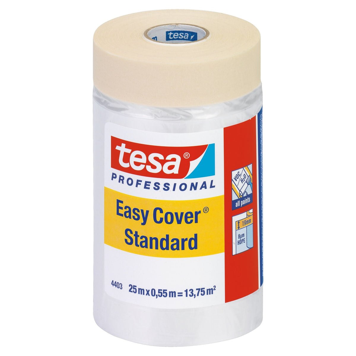 tesa Professional 4403 Easy Cover Standard -kalvo, chamois, 25 m x 550 mm