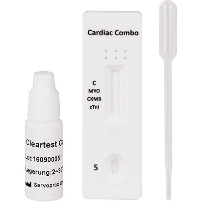 Cleartest Cardio, pakkaus: 5 testikasettia Myoglobin/CK-MB/Trop I | Pakkaus (5 testiä)