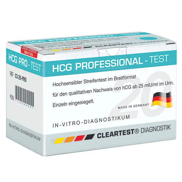 Cleartest HCG-Professional raskaustesti, pakkaus: 20 testiä | Pakkaus (20 testiä)