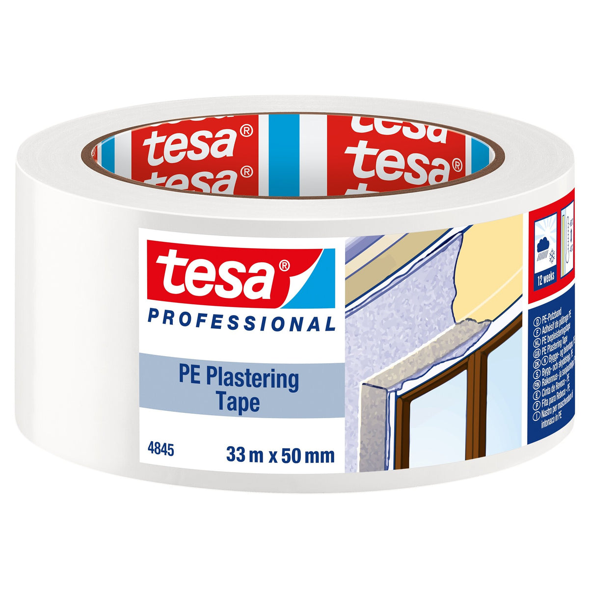 tesa Professional 4845 Putzband PE, weiß 33 m x 50 mm