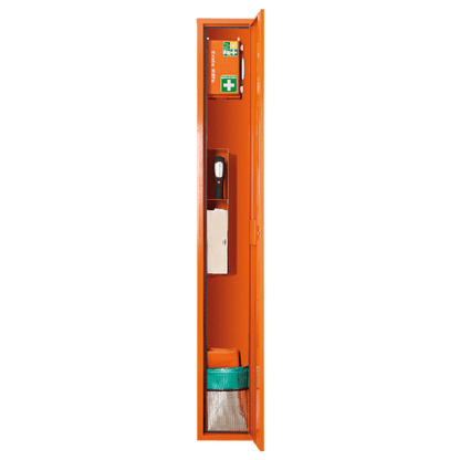 Stehschrank Erste-Hilfe-Trage orange