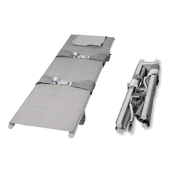 Krankentrage K  2 x klappbar monofiles Gewebe 4 Rollenfüße