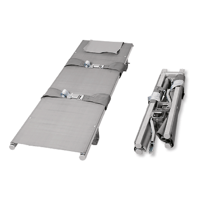 Krankentrage K  2 x klappbar monofiles Gewebe 4 Rollenfüße