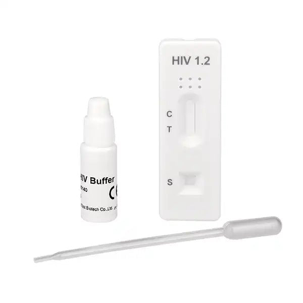 Cleartest HIV 1.2 Pack: 10 testiä, mukaan lukien tarvikkeet | Pakkaus (10 testiä)