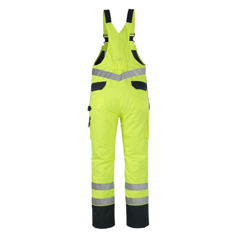 MASCOT® Wels Dungarees, hi-vis keltainen/laivasto