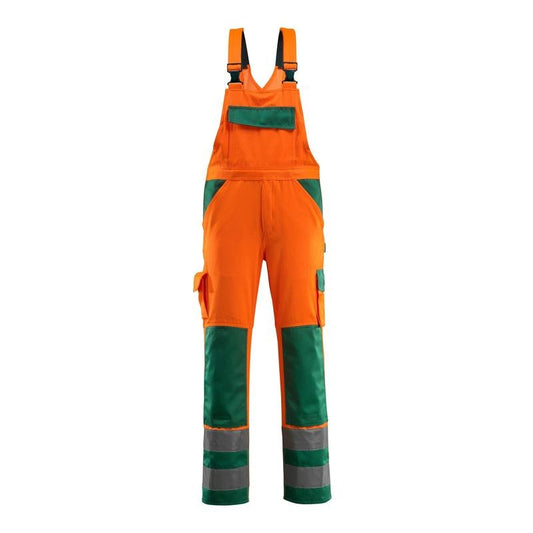 MASCOT® Barras Dungarees, hi-vis oranssi/vihreä