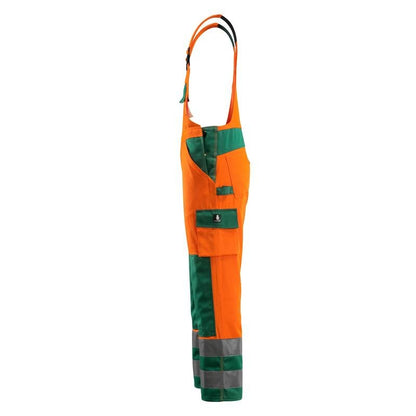 MASCOT® Barras Dungarees, hi-vis oranssi/vihreä