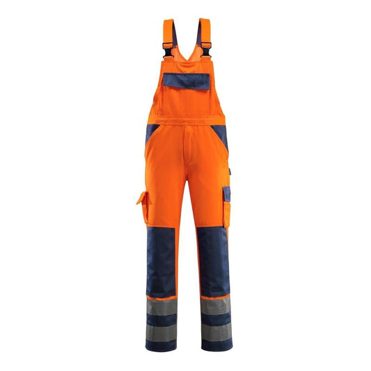 MASCOT® Barras Dungarees, hi-vis oranssi/laivasto