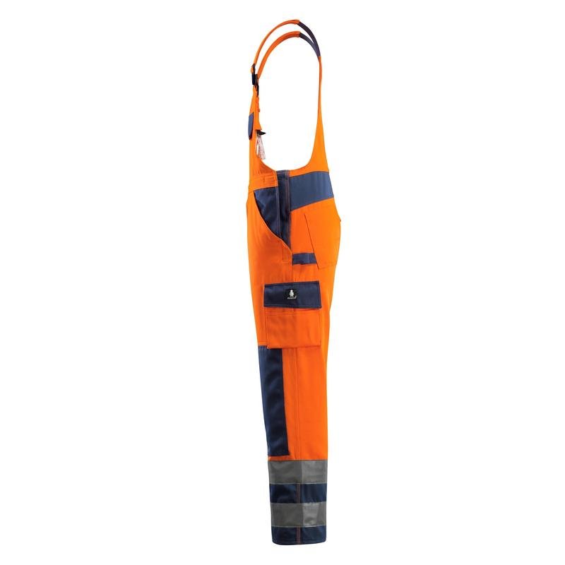 MASCOT® Barras Dungarees, hi-vis oranssi/laivasto