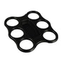 Starpak-kupin tarjotin (musta, PS, 22,4 x 24,4 x 2,4 cm) sisältää 6 kuppia pyöreissä aukkoissa keskitetyn suorakulmaisen osaston ympärillä; pakkaus sisältää 3 kutistekalvoon käärittyä tarjotinta.