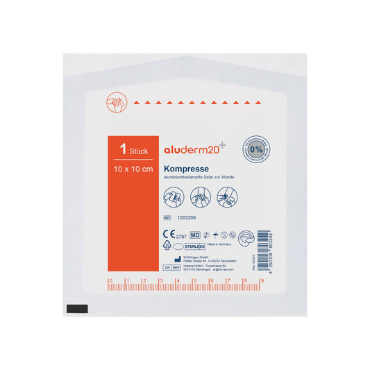 aluderm®-kompressi, yksittäispakkaus, 10 x 10 cm