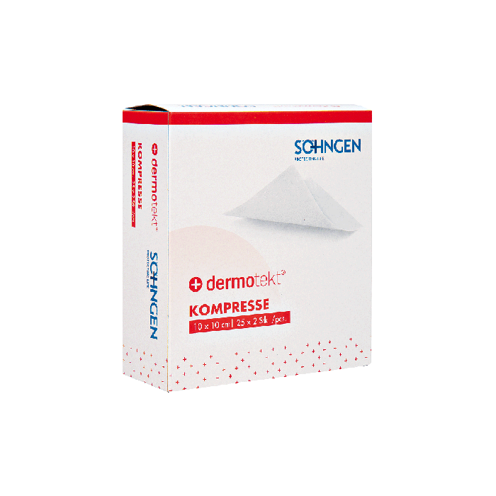 DERMOTEKT® Kompresse 10x10cm 2 St. Verpackungseinheit 25 St.