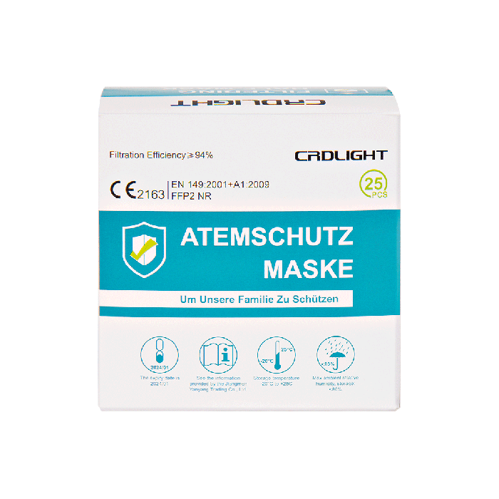 Atemschutzmaske FFP 2 ohne Ventil VPE 25 Stück