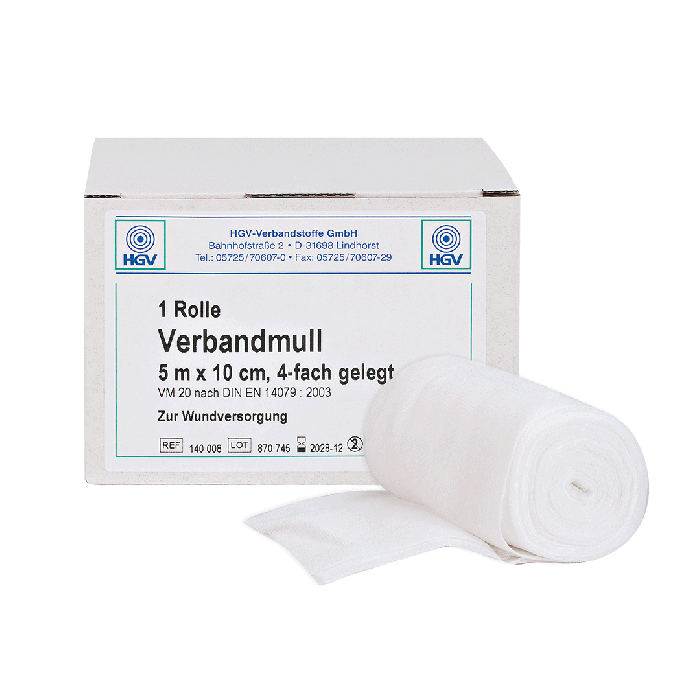 Verbandmull Sprechstundenpackung 5 m x 10 cm