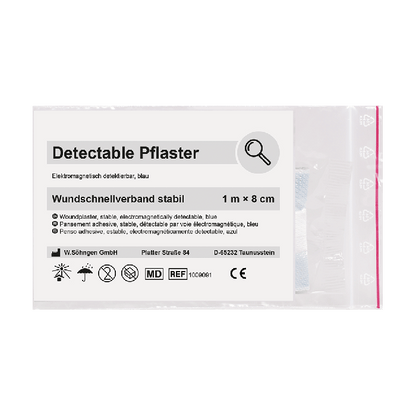 Pflasterverband detectable 1 m x 8 cm