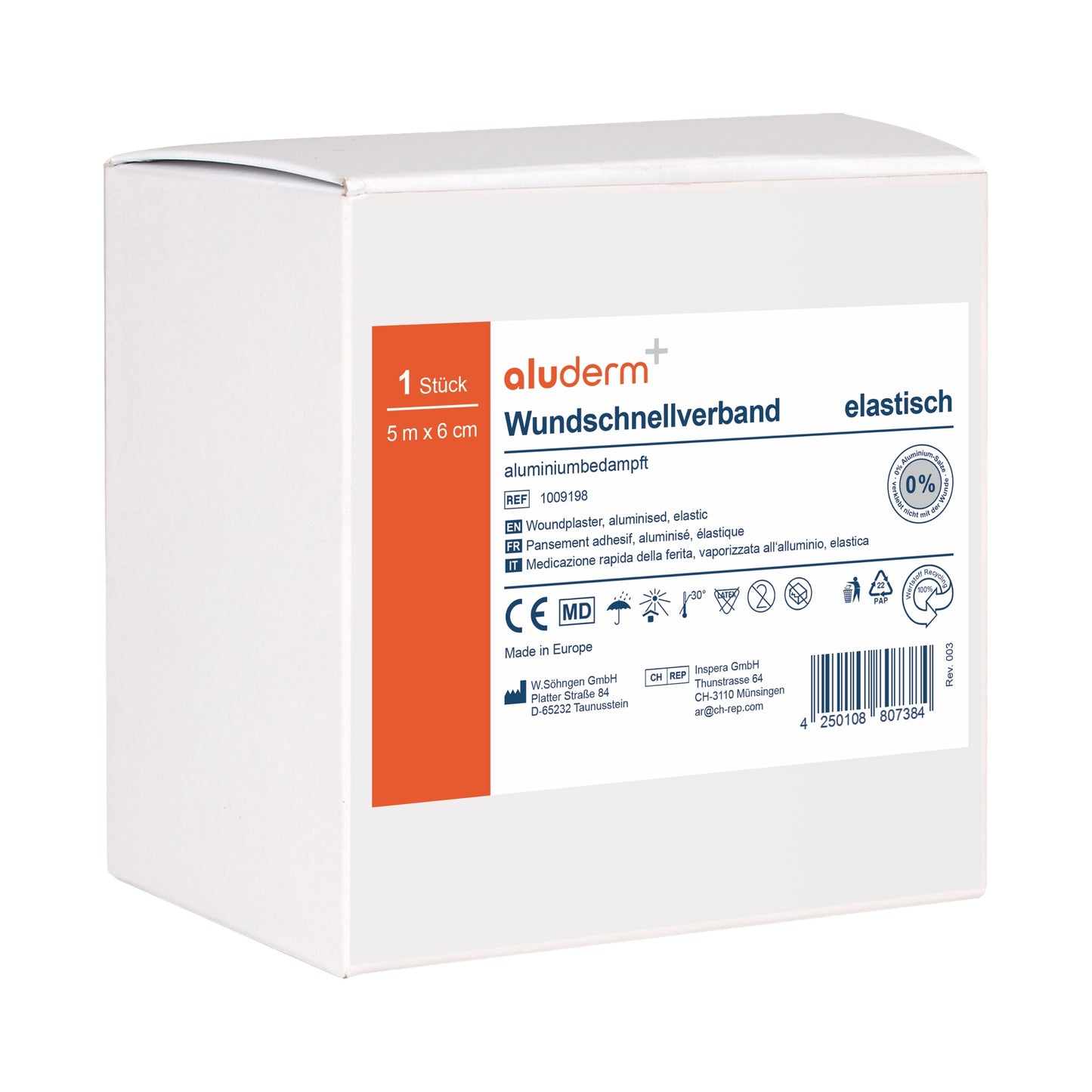 aluderm®-aluplast elastisch - gerollt 5 m x 6 cm