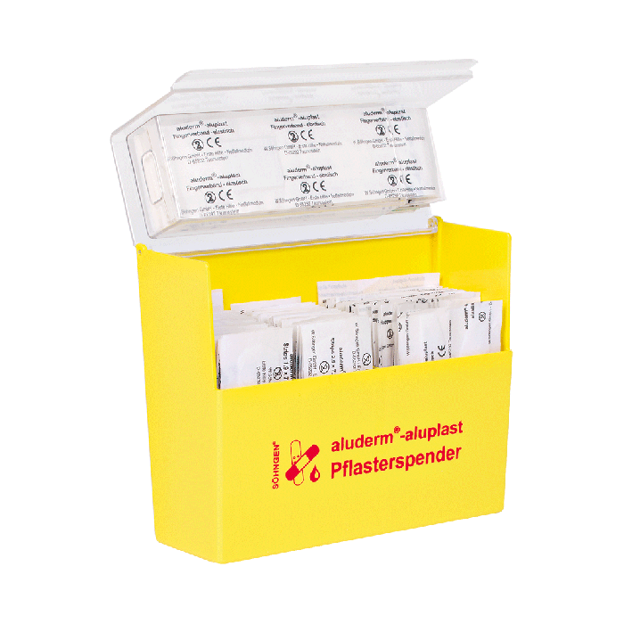 Pflasterspender gelb aluderm®-aluplast gefüllt