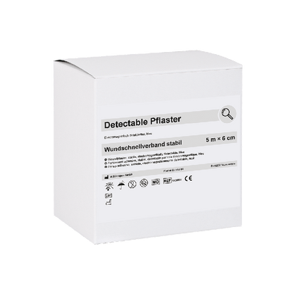 Pflasterverband detectable 5 m x 6 cm