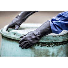 NITRAS BLACK BARRIER, kemikaalisuojakäsineet, musta