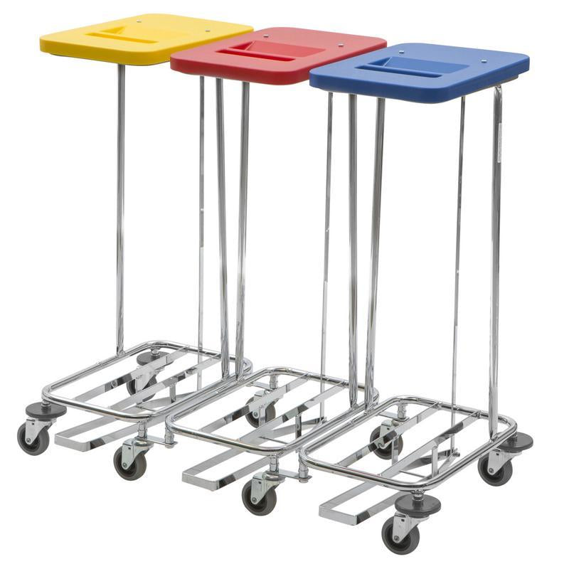 VERMOP Meditrans kolminkertainen pyykkikori, kannella ja polkimella 1 kpl