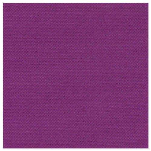 PAPSTAR GmbH:n 50 lautasliinaa "ROYAL Collection" 1/4-taitos, 40 x 40 cm violetti ovat yksivärisiä violetteja, suorakulmaisia lautasliinoja, jotka esitetään valkoisella taustalla.