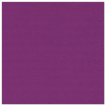 PAPSTAR GmbH:n 50 lautasliinaa "ROYAL Collection" 1/4-taitos, 40 x 40 cm violetti ovat yksivärisiä violetteja, suorakulmaisia lautasliinoja, jotka esitetään valkoisella taustalla.