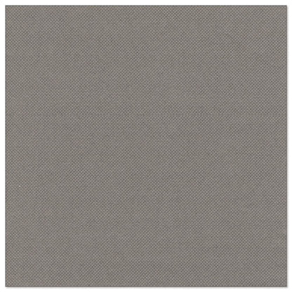 Ein quadratisches, mittelgraues Stoffmuster mit feiner Webstruktur, ähnlich wie PAPSTAR 50 Servietten "ROYAL Collection" 1/4-Falz 40 x 40 cm grau von PAPSTAR GmbH. Die Oberfläche ist gleichmäßig gefärbt mit sauberen, geraden Kanten.