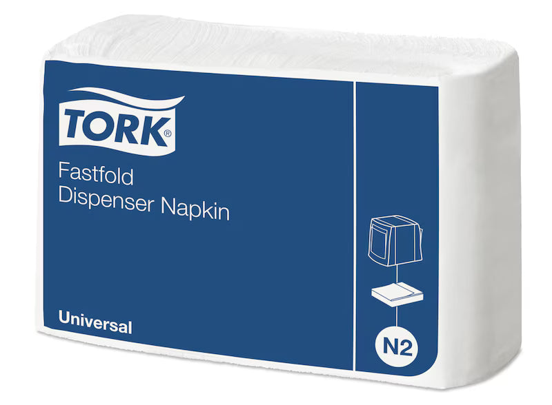 Fastfold valkoinen annostelijalautasliina | Pakkaus (300 arkkia)