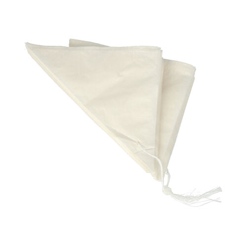 Abgebildet ist ein gefalteter, weißer PAPSTAR 1000 Spitztüten Pergament-Ersatz fettdichte Snackverpackung der PAPSTAR GmbH auf einfarbig weißem Hintergrund.