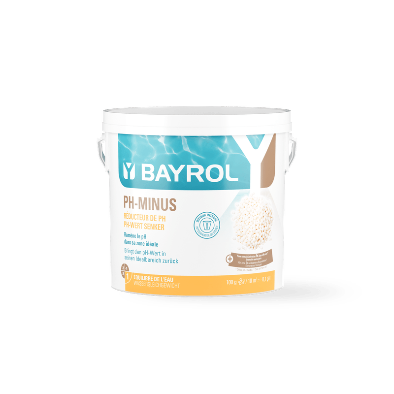 BAYROL pH-Minus Nopeasti liukenevat happorakeet, joilla on korkea kemiallinen puhtaus
