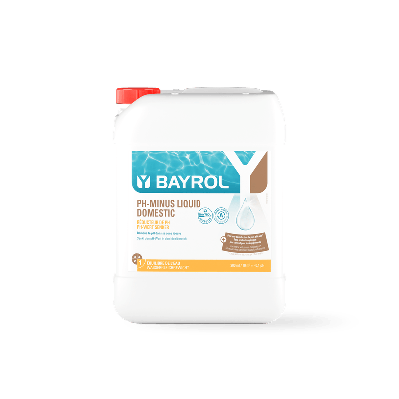 BAYROL pH-Minus Liquid Kotimainen 14,9 % konsentraatti pH-arvon alentamiseen