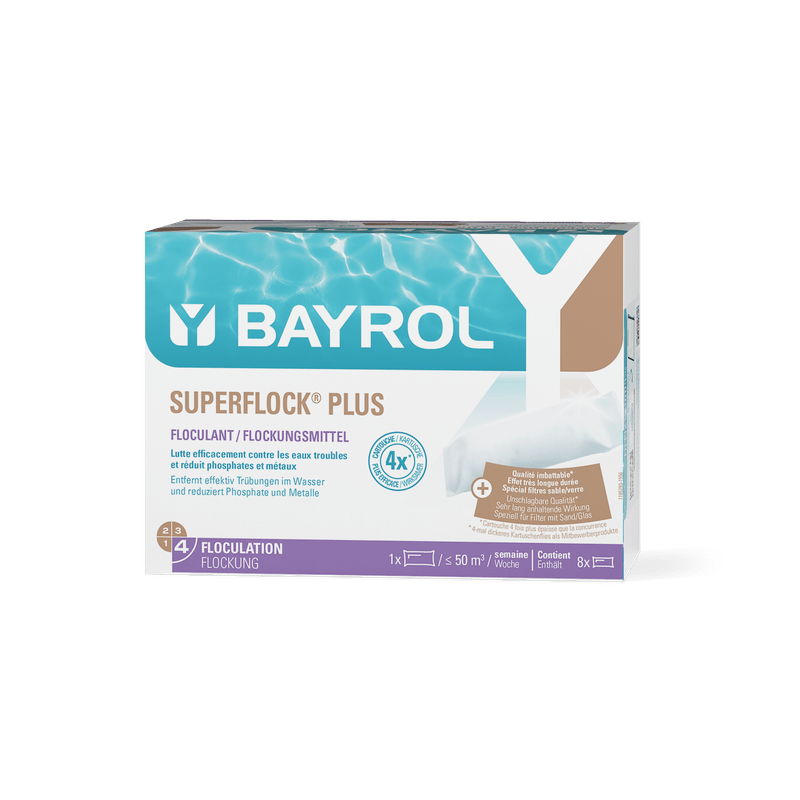 BAYROL Superflock Plus 1 kg «Myydyin flokkulointiaineallas hiekkasuodattimille