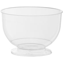 Ein klarer Auslaufartikel: Dessertschale Crystallo von Duni GmbH, aus transparentem PS, mit breiter Öffnung und rundem Boden, ist leer auf weißem Hintergrund abgebildet. Die Packung enthält 20 elegante Servierschalen.