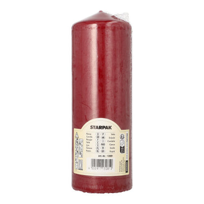 Starpak-kynttilä Ø 70 mm, 200 mm on sylinterimäinen, siinä on tasainen pohja, se on pakattu kirkkaaseen kalvoon ja edessä on beige etiketti - ihanteellinen olohuoneen sisustukseen pitkän paloajan ansiosta.