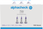 Alphacheck TRI safety lancets 23G | Pakkaus (100 kpl)