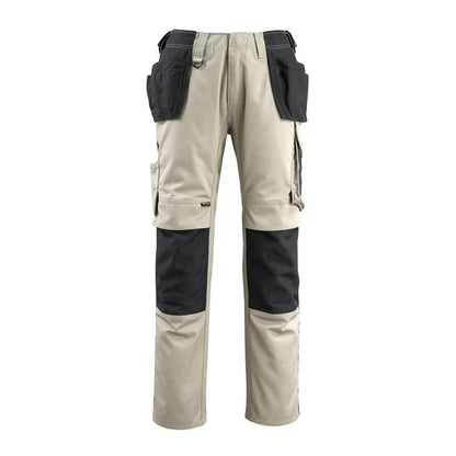 MASCOT® Bremen käsityöhousut, vaalea khaki/musta