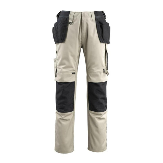 MASCOT® Bremen käsityöhousut, vaalea khaki/musta