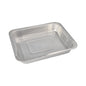 Starpak 3 Gastronorm-astia on suorakulmainen kertakäyttöinen alumiinivuoka (3,4 l, 5 x 26,2 x 32,2 cm), ihanteellinen elintarvikkeiden säilytykseen tai GN-astiana. Kuva tyhjänä valkoisella taustalla. 3 kappaleen pakkaus kutistekalvossa.