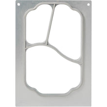 Duni GmbH:n suorakulmainen DF10/20-kasetti 3-kammioisille PP-astioille (550/350/200 ml) sisältää aukon, jossa on kolme pientä yläosaa ja yksi suurempi alaosa sekä kaksi pientä pyöreää reikää yläkulmissa.