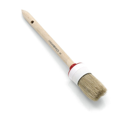 Nölle Profi Brush -teollisuussivellin, jossa on vaalea harjassekoitus, muovinen holkki, vaalea puukahva, punainen rengas ja ripustusreikä, on kuvattu valkoisella taustalla. Merkki: Nölle Profi Brush Bürsten- & Pinseltechnik e.K.