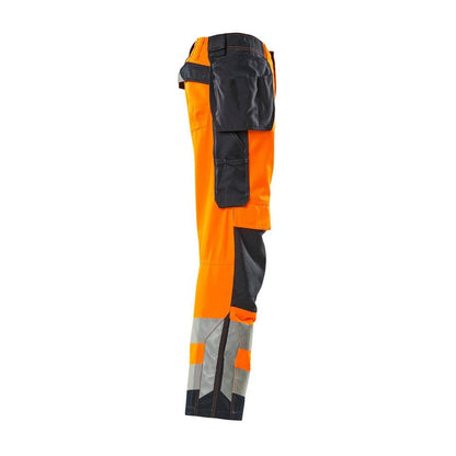 MASCOT® Wigan käsityöhousut, hi-vis oranssi/musta-sininen