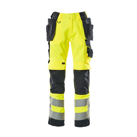 MASCOT® Wigan käsityöhousut, hi-vis keltainen/musta-sininen