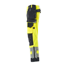 MASCOT® Wigan käsityöhousut, hi-vis keltainen/musta-sininen